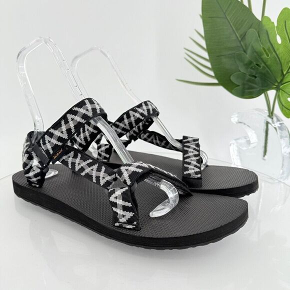Teva Mens Original Universal Sandal Size 13 Black Gray Nylon Adjustable - Picture 7 of 16